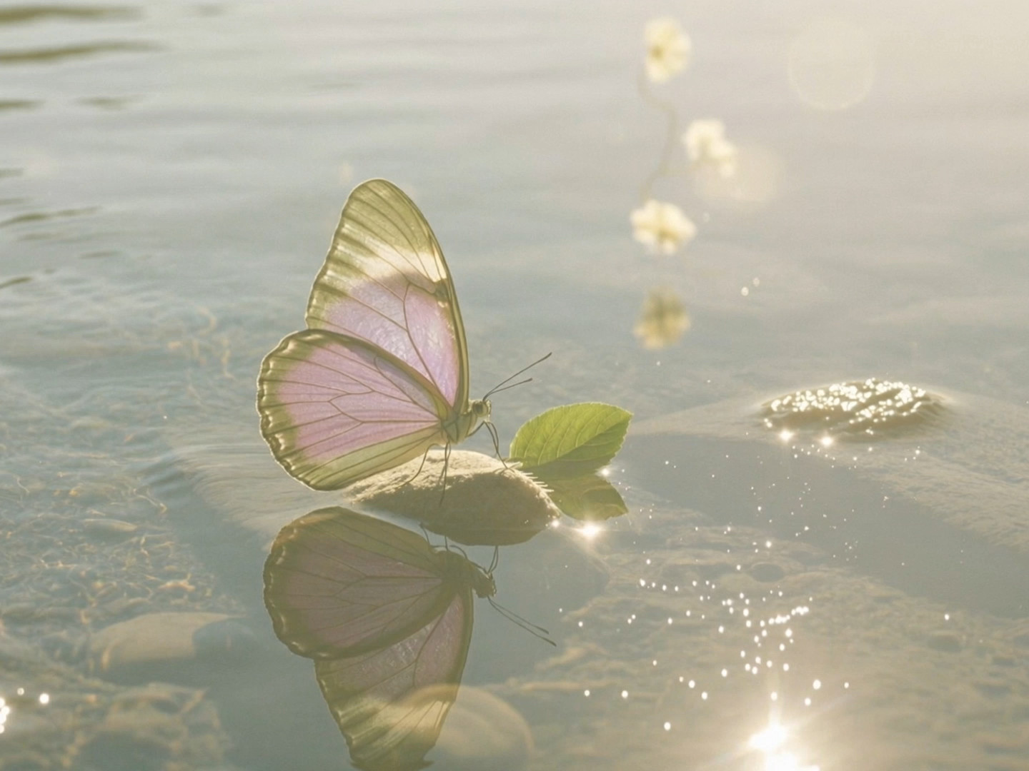 A butterfly lifting off, from the Bedaya Polyclinic website's opening film.
